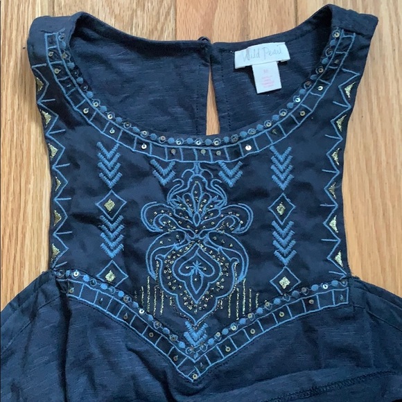 Navy high neck crop top - Picture 4 of 4